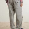 Youth Enrichment Wide-Leg Logo-Print Distressed Cotton Sweatpants - BK Youth Enrichment Wide-Leg Logo-Print Distressed Cotton Sweatpants - BK