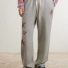 Youth Enrichment Wide-Leg Logo-Print Distressed Cotton Sweatpants - FR Youth Enrichment Wide-Leg Logo-Print Distressed Cotton Sweatpants - FR