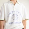 Destroyed Logo-Print Pointelle-Knit Cotton Polo Shirt - CU