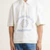 Destroyed Logo-Print Pointelle-Knit Cotton Polo Shirt - FR