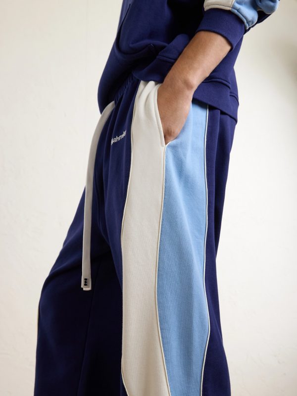 Ollie Wide-Leg Striped Cotton-Jersey Sweatpants - CU Ollie Wide-Leg Striped Cotton-Jersey Sweatpants - CU