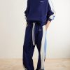Ollie Wide-Leg Striped Cotton-Jersey Sweatpants - OU Ollie Wide-Leg Striped Cotton-Jersey Sweatpants - OU