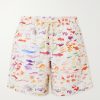 Moorea Straight-Leg Mid-Length Printed Recycled Swim Shorts Moorea Straight-Leg Mid-Length Printed Recycled Swim Shorts