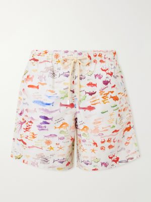 Moorea Straight-Leg Mid-Length Printed Recycled Swim Shorts