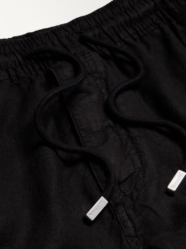 Pacha Straight-Leg Linen Drawstring Trousers - CU