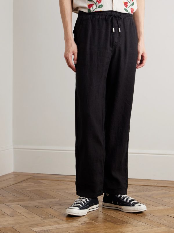 Pacha Straight-Leg Linen Drawstring Trousers - FR