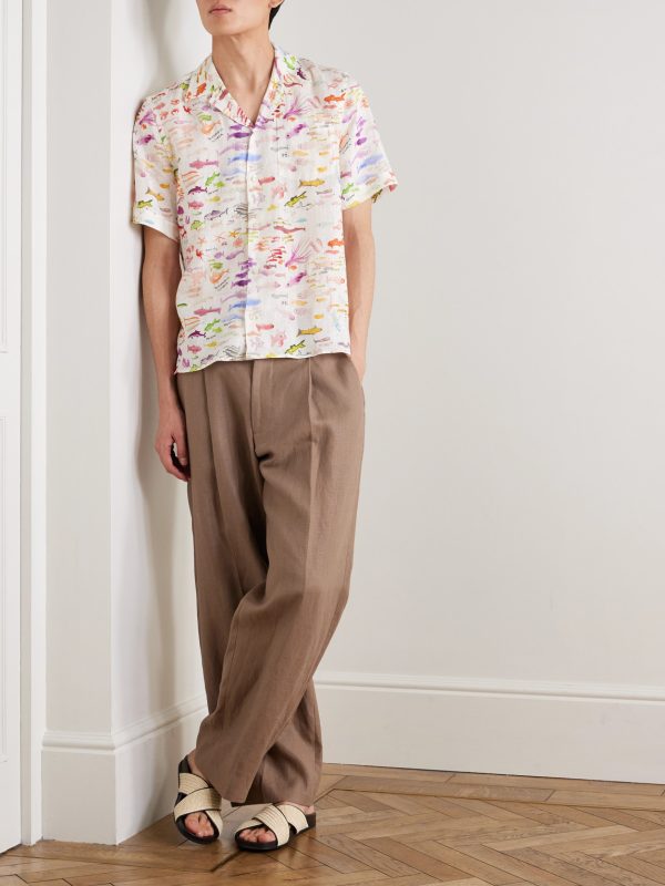 + Fabrice Hybert Charli Printed Linen Shirt - OU + Fabrice Hybert Charli Printed Linen Shirt - OU