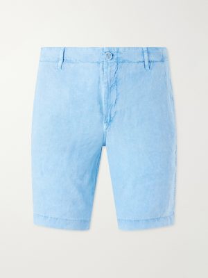 Straight-Leg Garment-Dyed Linen Shorts