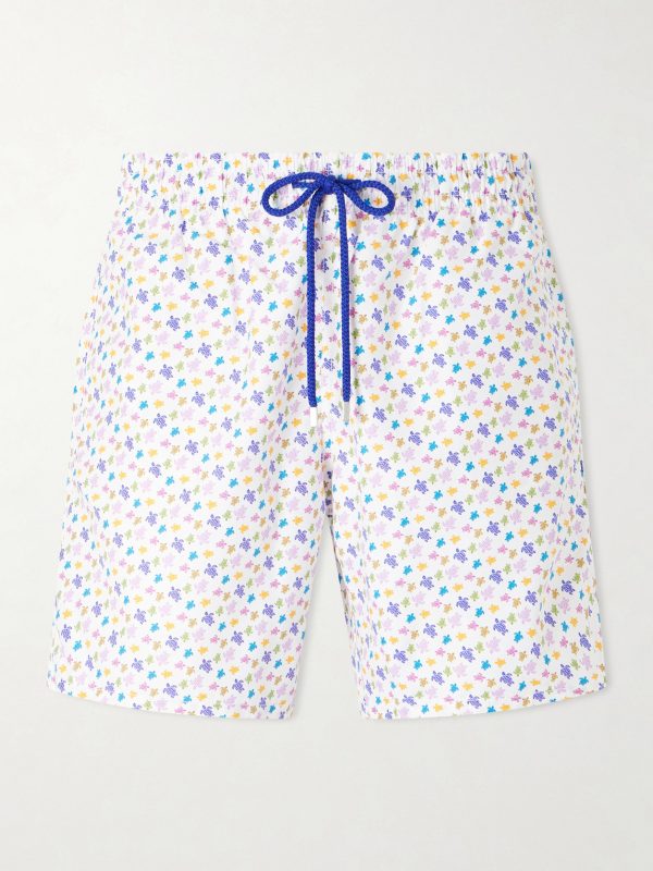 Moorea Straight-Leg Mid-Length Printed Swim Shorts