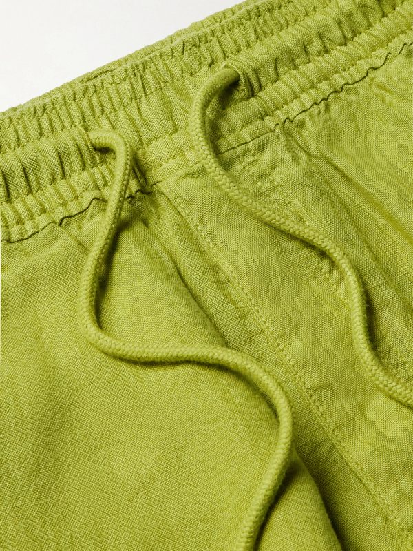 Straight-Leg Linen Drawstring Cargo Shorts - E1 Straight-Leg Linen Drawstring Cargo Shorts - E1