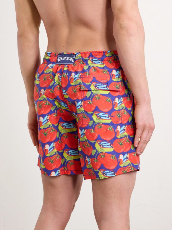 Moorea Straight-Leg Mid-Length Printed Recycled Swim Shorts - BK