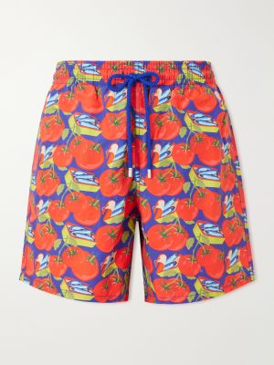 Moorea Straight-Leg Mid-Length Printed Recycled Swim Shorts