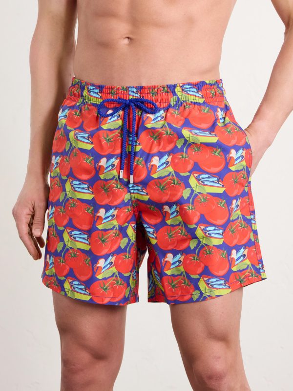 Moorea Straight-Leg Mid-Length Printed Recycled Swim Shorts - OU