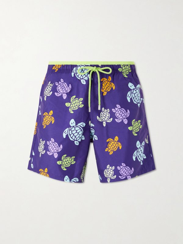 Moka Straight-Leg Mid-Length Printed ECONYL® Swim Shorts Moka Straight-Leg Mid-Length Printed ECONYL® Swim Shorts