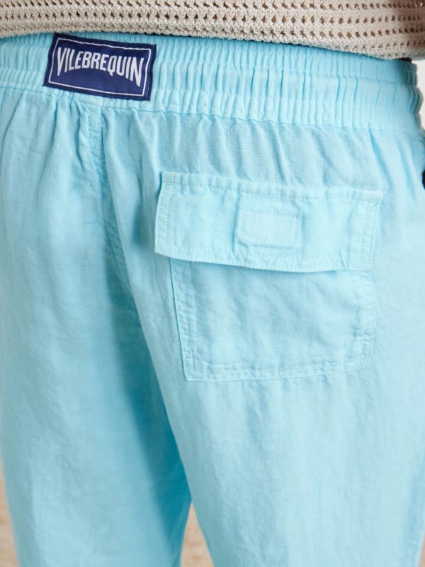 Pacha Straight-Leg Linen Drawstring Trousers - E2 Pacha Straight-Leg Linen Drawstring Trousers - E2