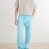 Pacha Straight-Leg Linen Drawstring Trousers - OU Pacha Straight-Leg Linen Drawstring Trousers - OU