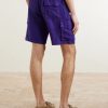 Straight-Leg Linen Drawstring Cargo Shorts - BK Straight-Leg Linen Drawstring Cargo Shorts - BK