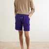 Straight-Leg Linen Drawstring Cargo Shorts - OU Straight-Leg Linen Drawstring Cargo Shorts - OU