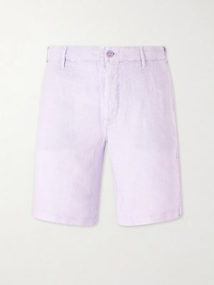 Straight-Leg Garment-Dyed Linen Shorts