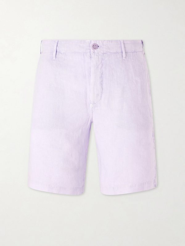 Straight-Leg Garment-Dyed Linen Shorts Straight-Leg Garment-Dyed Linen Shorts