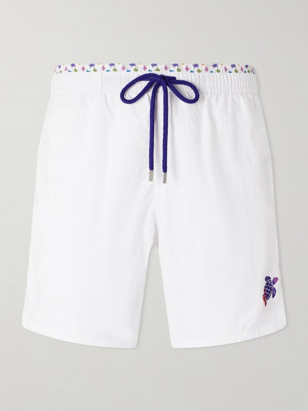 Moka Straight-Leg Mid-Length ECONYL® Swim Shorts Moka Straight-Leg Mid-Length ECONYL® Swim Shorts