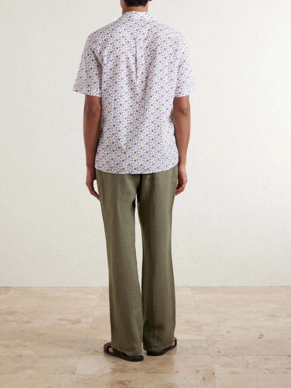Charli Camp-Collar Printed Organic Cotton Shirt - BK Charli Camp-Collar Printed Organic Cotton Shirt - BK