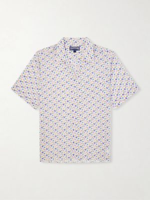 Charli Camp-Collar Printed Organic Cotton Shirt Charli Camp-Collar Printed Organic Cotton Shirt