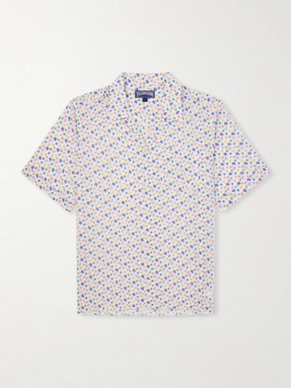Charli Camp-Collar Printed Organic Cotton Shirt Charli Camp-Collar Printed Organic Cotton Shirt