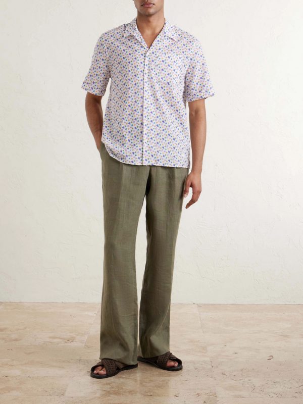 Charli Camp-Collar Printed Organic Cotton Shirt - OU Charli Camp-Collar Printed Organic Cotton Shirt - OU