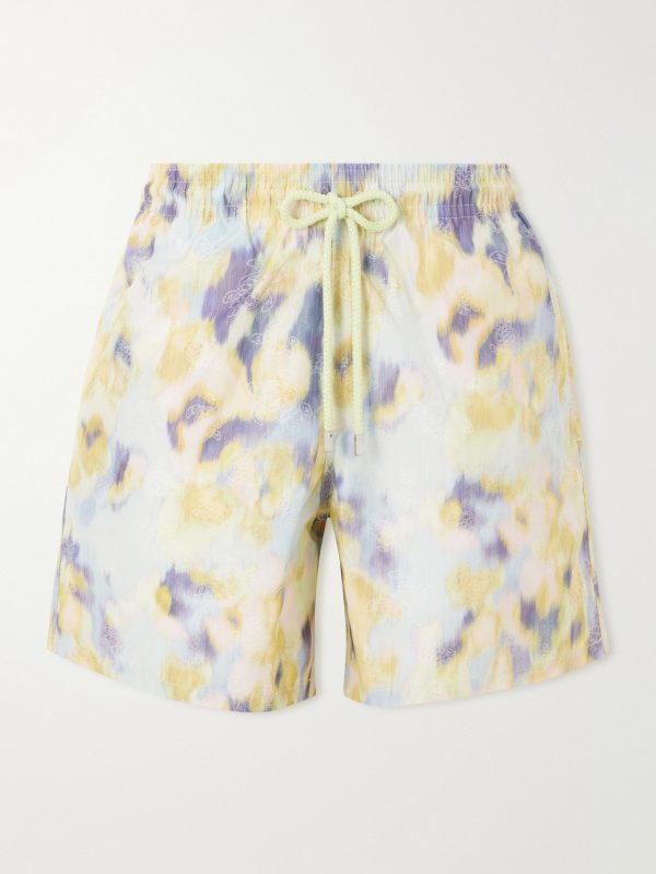 Moopea Straight-Leg Mid-Length Printed Recycled Swim Shorts