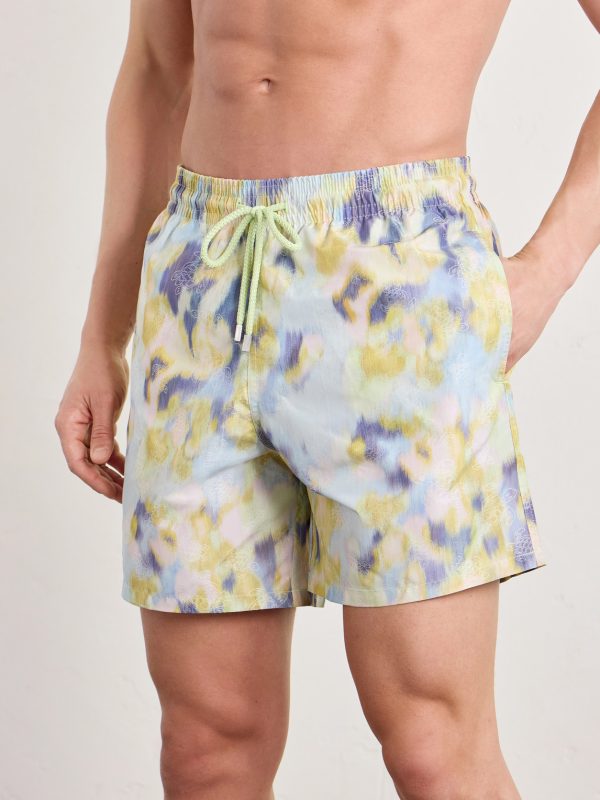 Moopea Straight-Leg Mid-Length Printed Recycled Swim Shorts - OU