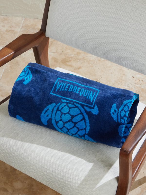 Organic Cotton-Terry Jacquard Beach Towel