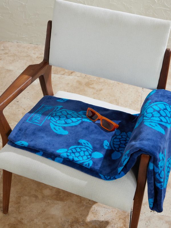 Organic Cotton-Terry Jacquard Beach Towel - OU