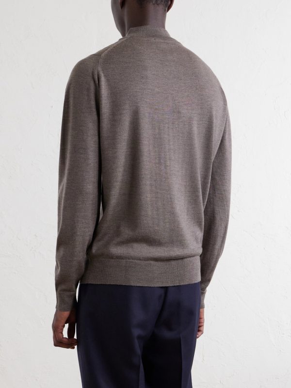 Maclean Merino Wool Zip-Up Sweater - BK Maclean Merino Wool Zip-Up Sweater - BK