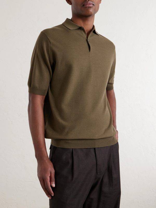 14.Singular Slim-Fit Merino Wool-Piqué Polo Shirt - FR