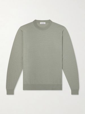 Honeycomb-Knit Merino Wool Sweater