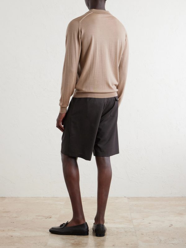 Caverhill Knitted Merino Wool Polo Shirt - BK