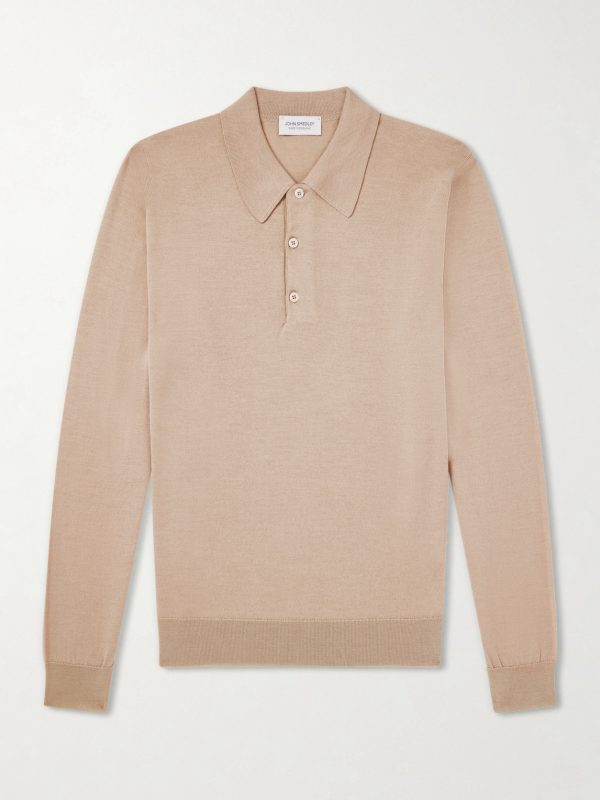 Caverhill Knitted Merino Wool Polo Shirt
