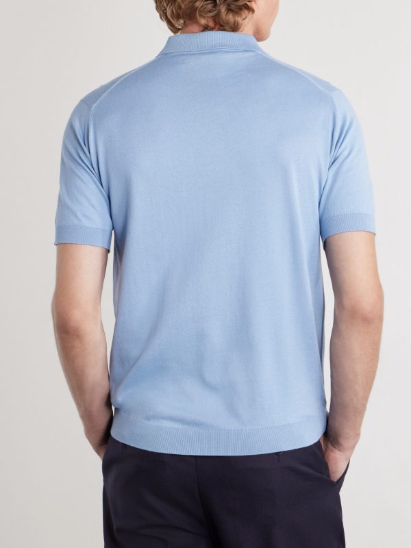 Adrian Slim-Fit Sea Island Cotton Polo Shirt - BK