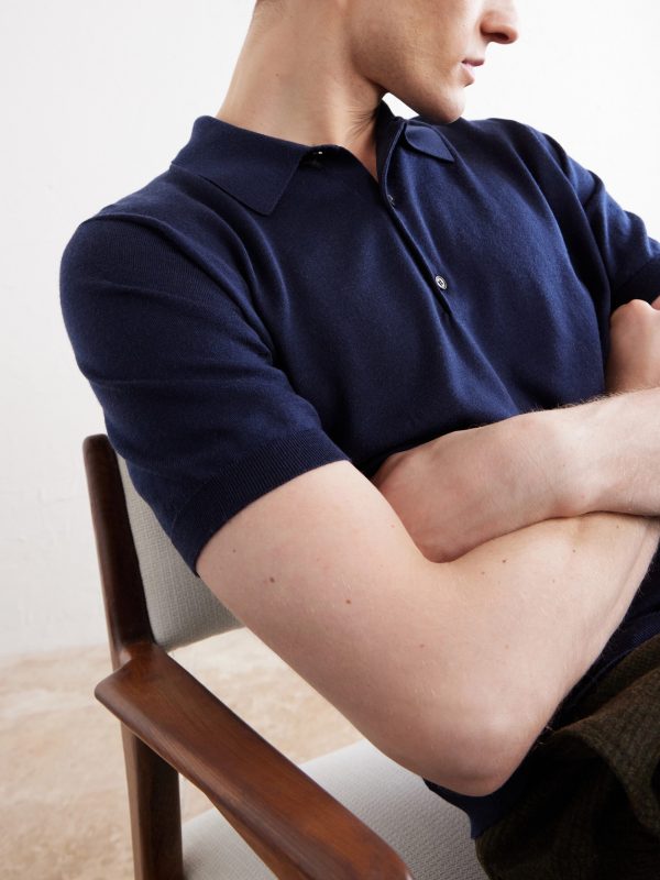 Macloud Knitted Merino Wool Polo Shirt - CU