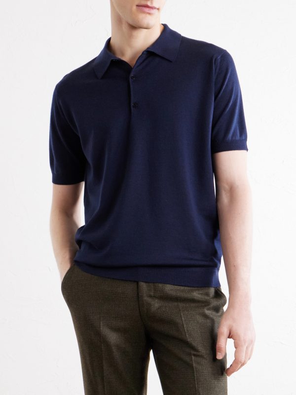 Macloud Knitted Merino Wool Polo Shirt - FR
