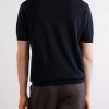 Macloud Knitted Merino Wool Polo Shirt - BK