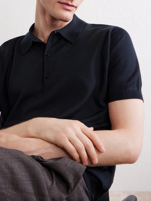 Macloud Knitted Merino Wool Polo Shirt - CU