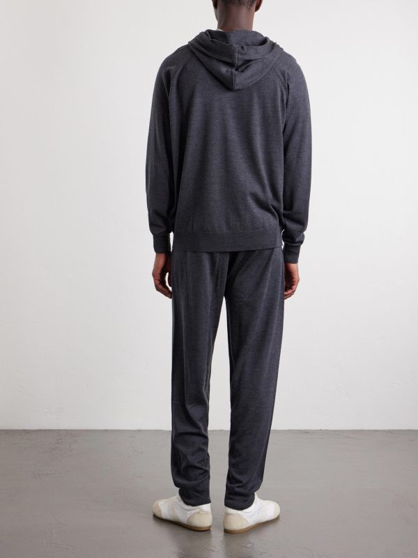 Carty Merino Wool Zip-Up Hoodie - BK