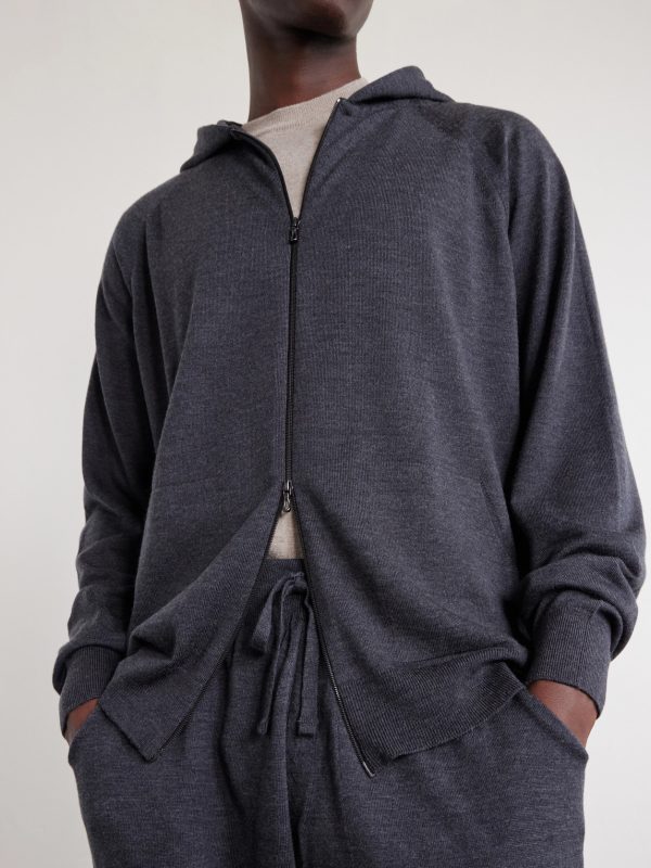Carty Merino Wool Zip-Up Hoodie - CU