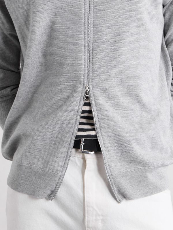 16.Singular Merino Wool Zip-Up Cardigan - CU