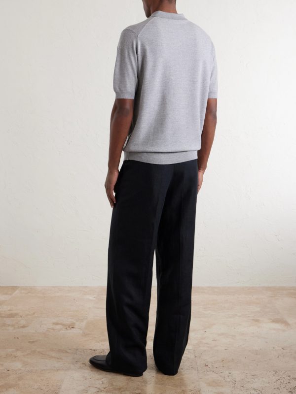 14.Singular Slim-Fit Merino Wool-Piqué Polo Shirt - BK