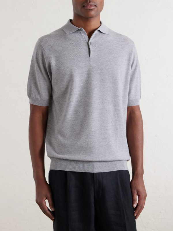 14.Singular Slim-Fit Merino Wool-Piqué Polo Shirt - FR
