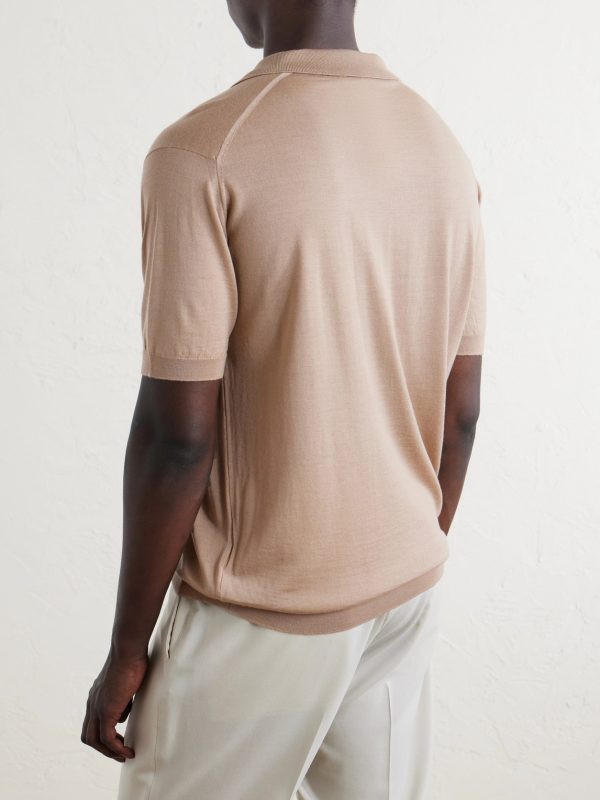 Macloud Knitted Merino Wool Polo Shirt - BK Macloud Knitted Merino Wool Polo Shirt - BK