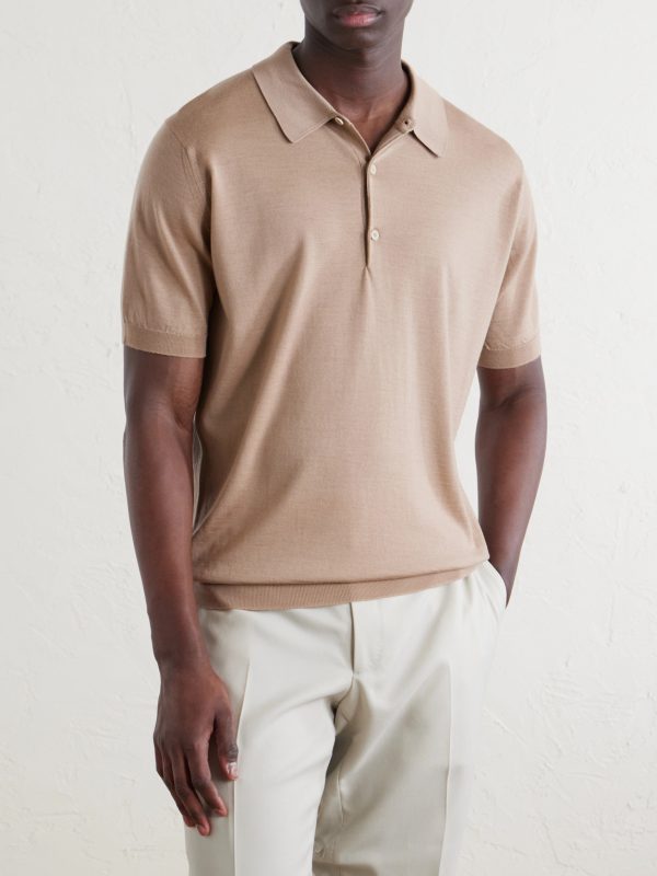 Macloud Knitted Merino Wool Polo Shirt - FR Macloud Knitted Merino Wool Polo Shirt - FR
